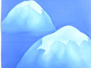 アンティーク　綴れ　山並模様織り出し名古屋帯